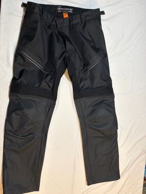 ICON Contra2 Black Leather/Textile Men's Motorcycle Pants